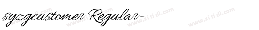 syzgcustomer Regular字体转换